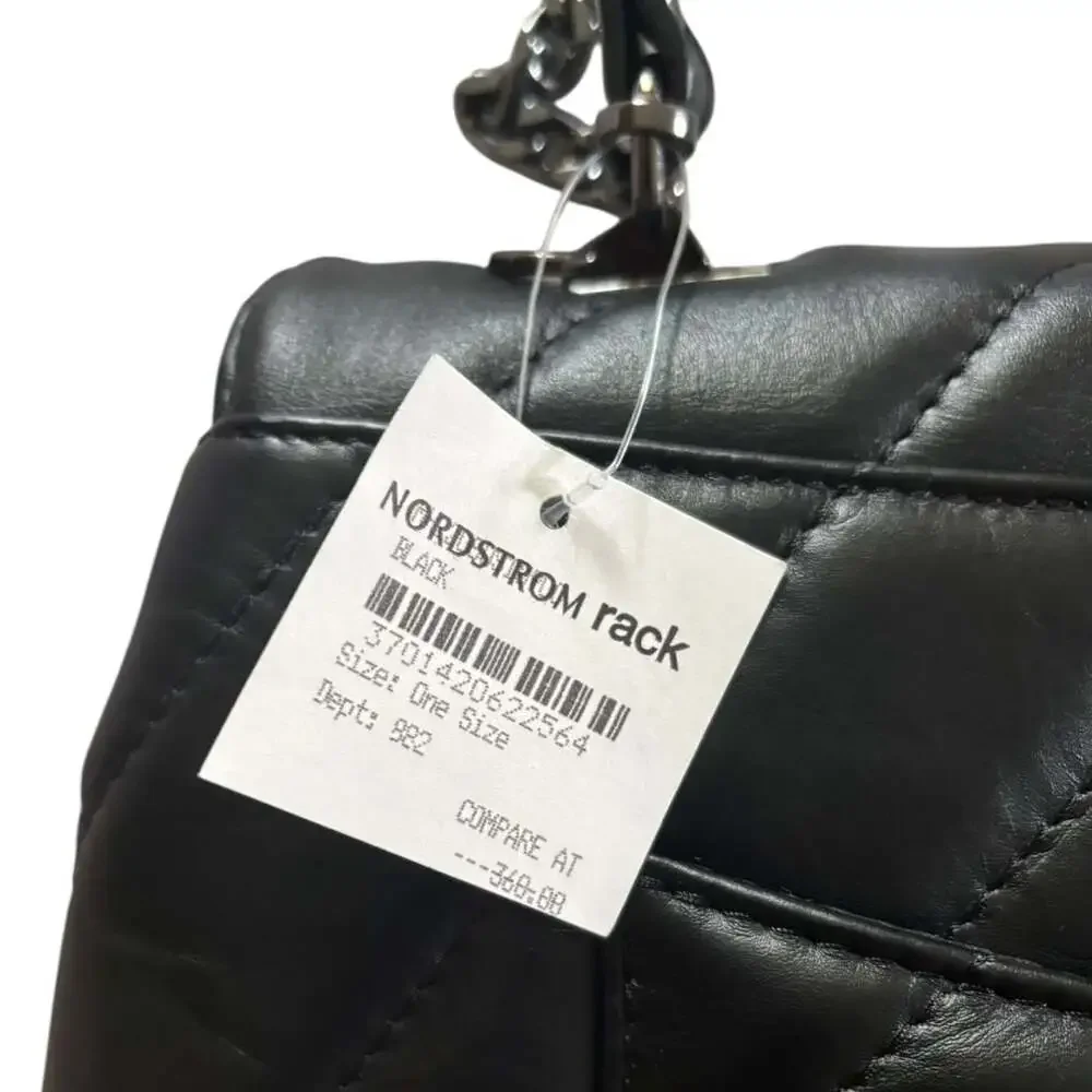 NWT Maison Héritage Paris Black Quilted Italian Leather Crossbody Bag